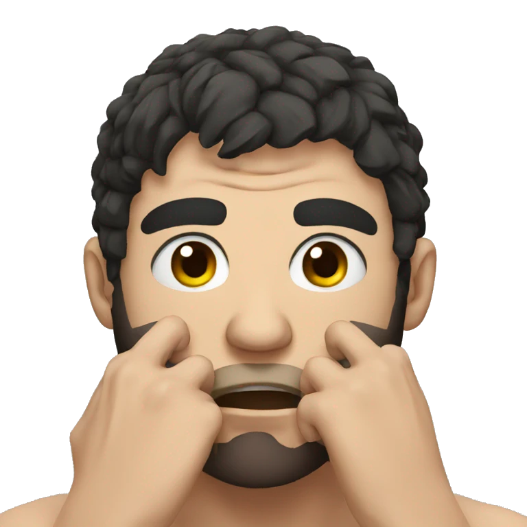 mma fighter grabbing his face emoji