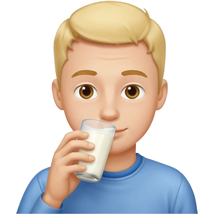 My brother drinking milk emoji
