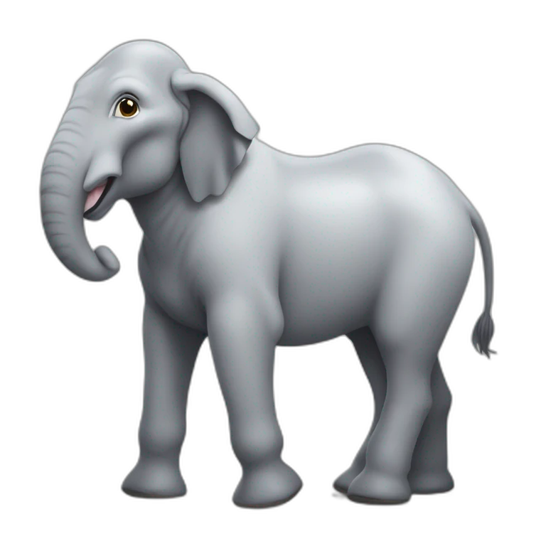 Cheval sur un éléphant emoji