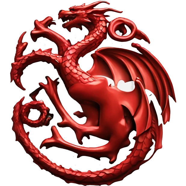 Targaryen logo three dragons red emoji
