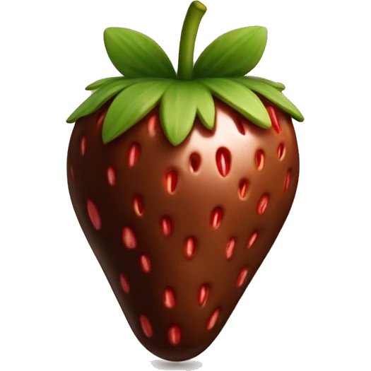 Strawberry in chocolate  emoji