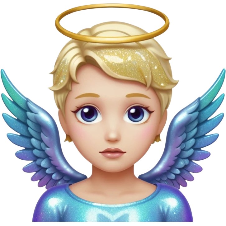 glitter fallen angel emoji
