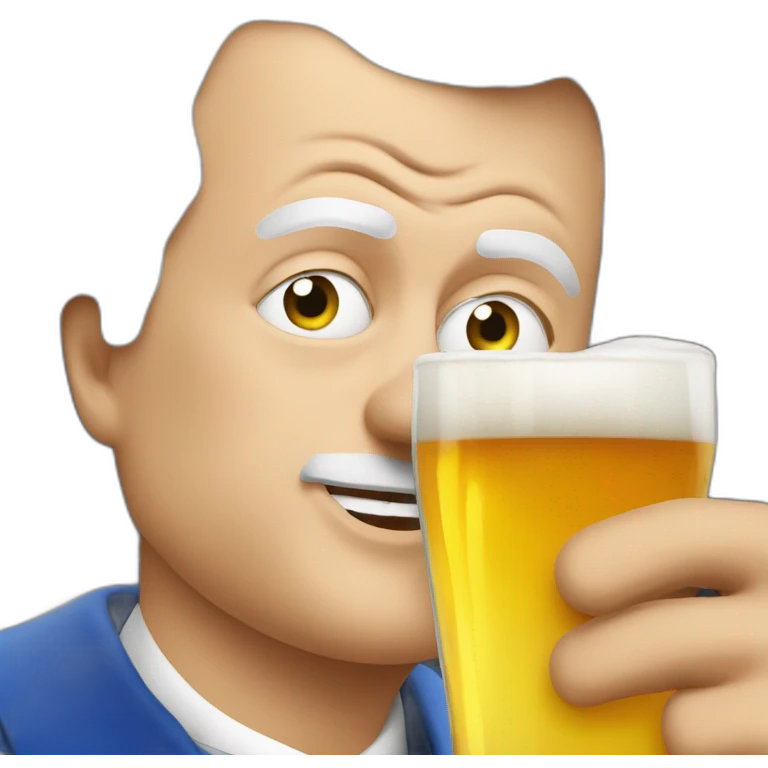 Geert wilders drinking a beer emoji