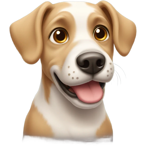 Dog with heart eye emoji