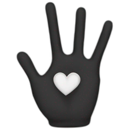 Heartbreak Hand sign emoji