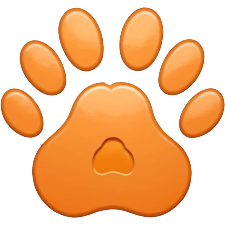 a very light pale pastel orange pawprint emoji