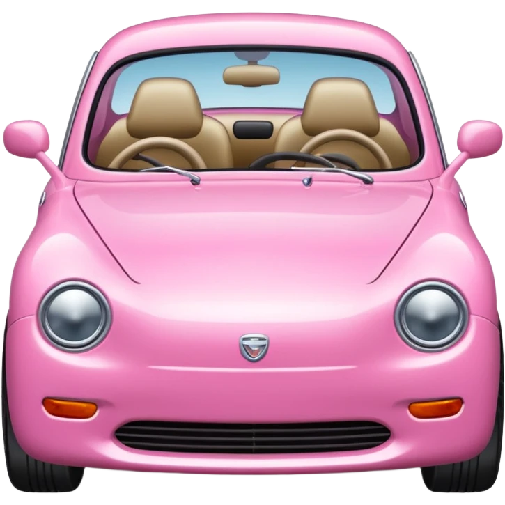Car that is pink and cute emoji