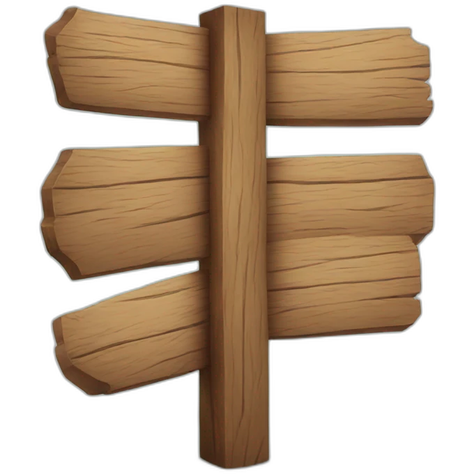 wooden sign emoji