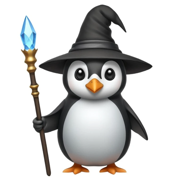 Penguin Wizard emoji