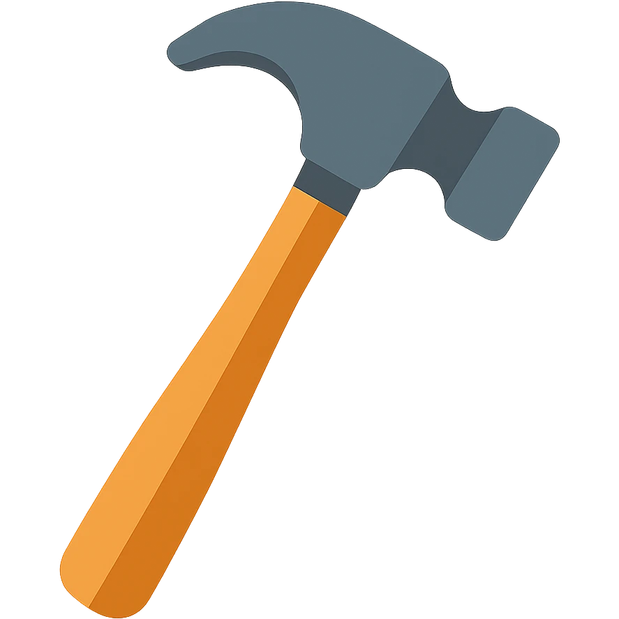 flat design style hammer emoji