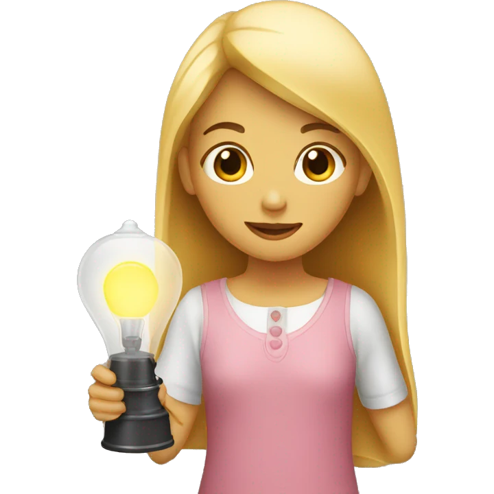 Girl with a lamp emoji