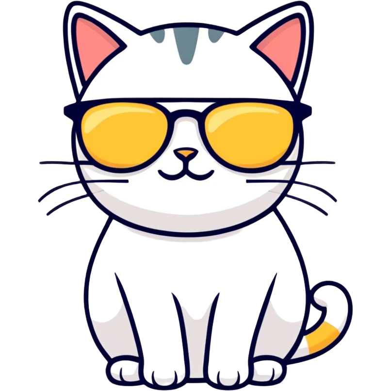 Cat with sunglasses emoji