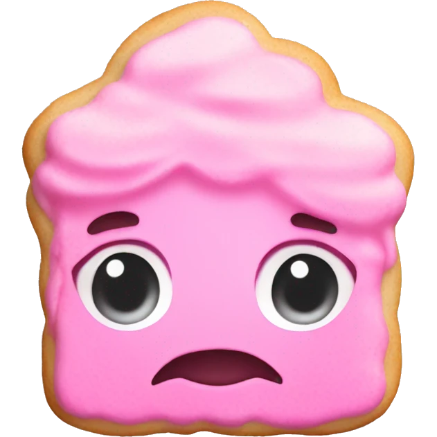 pink frosted sugar cookie emoji