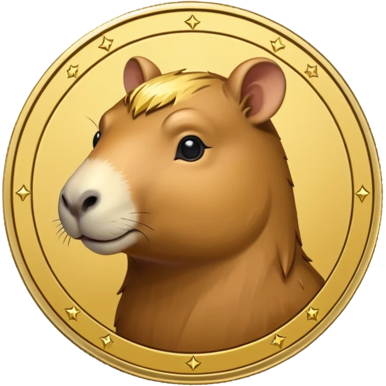 moeda de capyvara fofa e bonitinha emoji