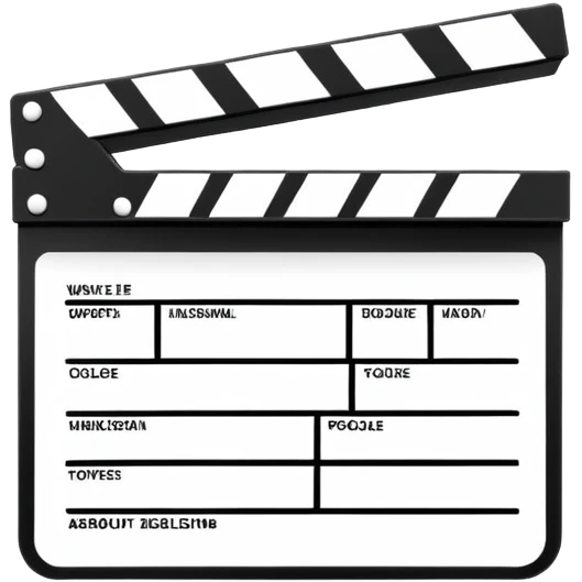 absolute minimalist movie clapperboard, just a rectangle with one diagonal line, clean design emoji