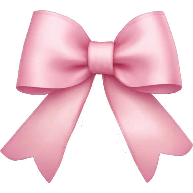 light pink ribbon bow emoji