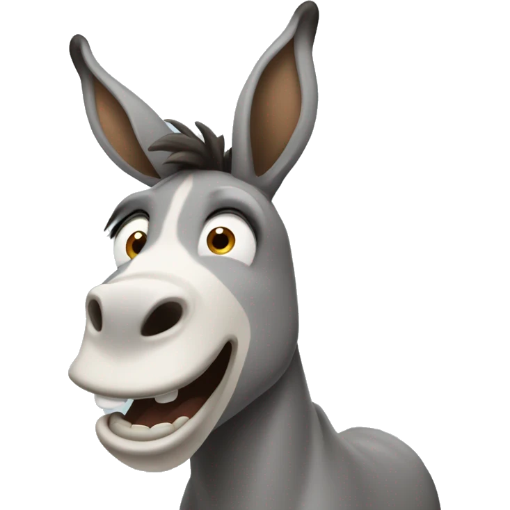 donkey shouting with eyes closed emoji