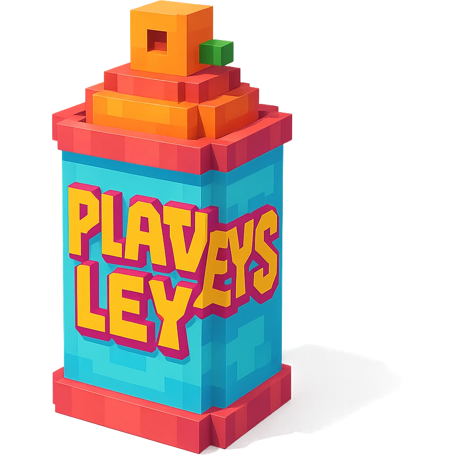 spray paint can with graffiti "PLAVLEYS" emoji