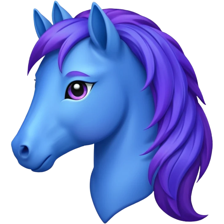 blue pony head emoji