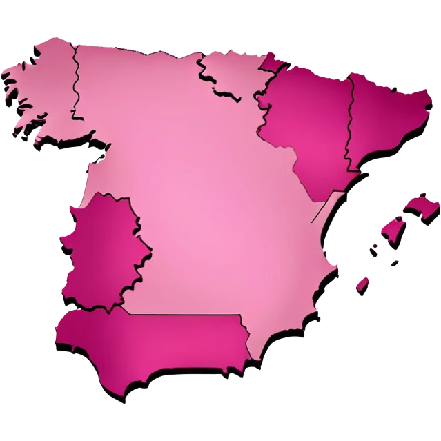 Spain map in pink  emoji