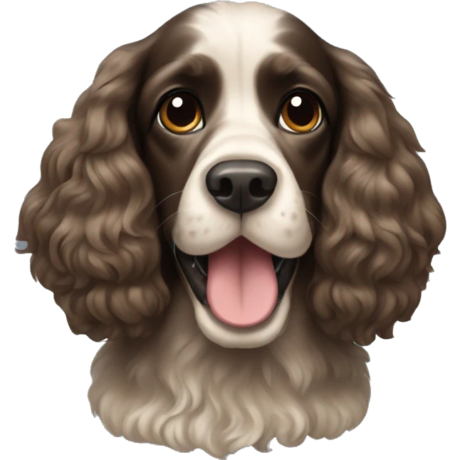 A black cocker spaniel  emoji