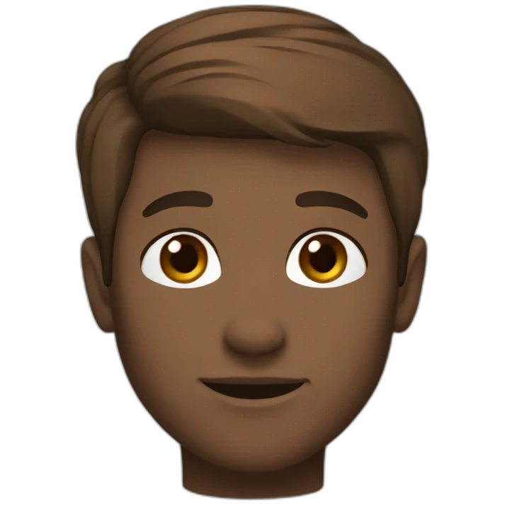 brown eyed with brown hair emoji