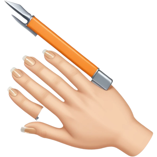 Razor blade lodged under a fingernail. emoji