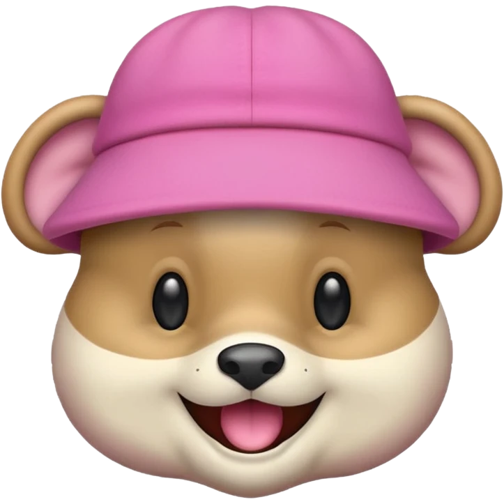animal with pink hat emoji