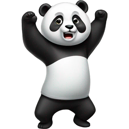 Panda doing a dab emoji