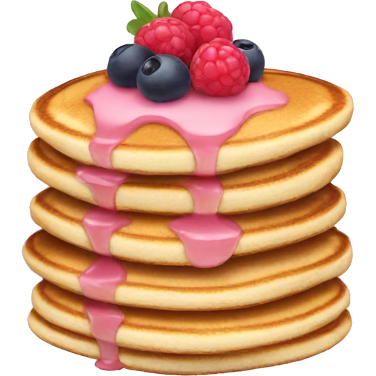 pancakes light pink berry emoji