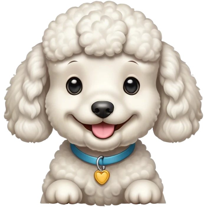 White poodle smile emoji