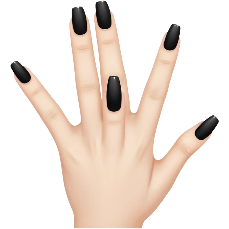 Finger with black nail polish emoji