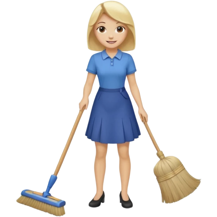 lady sweeping dust emoji