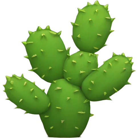 round Nopal without pot emoji