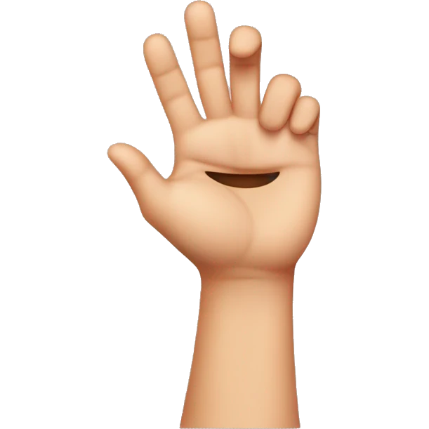 cute girl making thump with her hand emoji