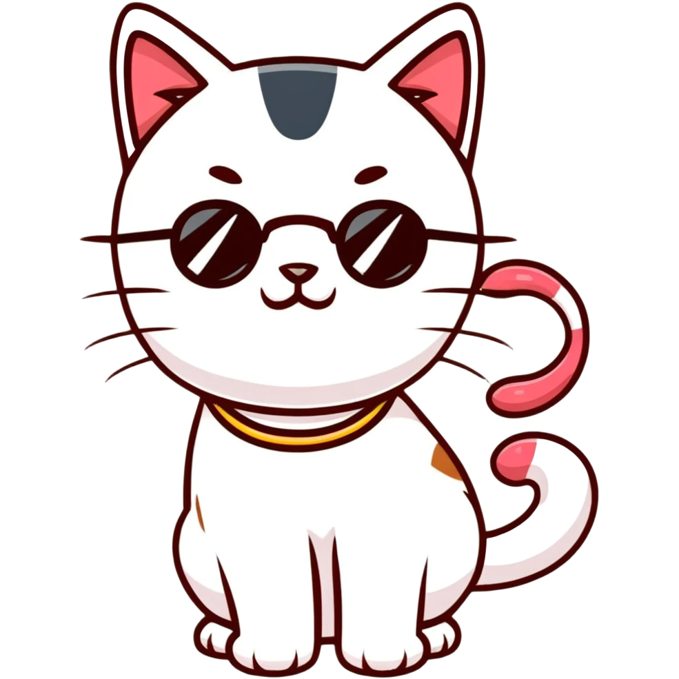 Cat with sunglasses emoji