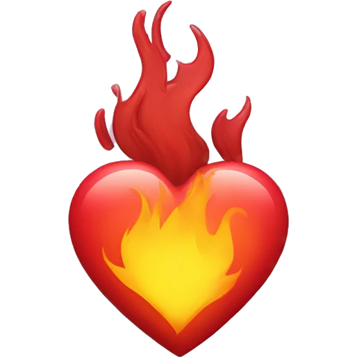 heart with fire emoji