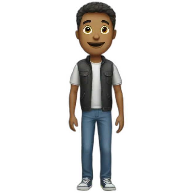 Guy in front of a house emoji