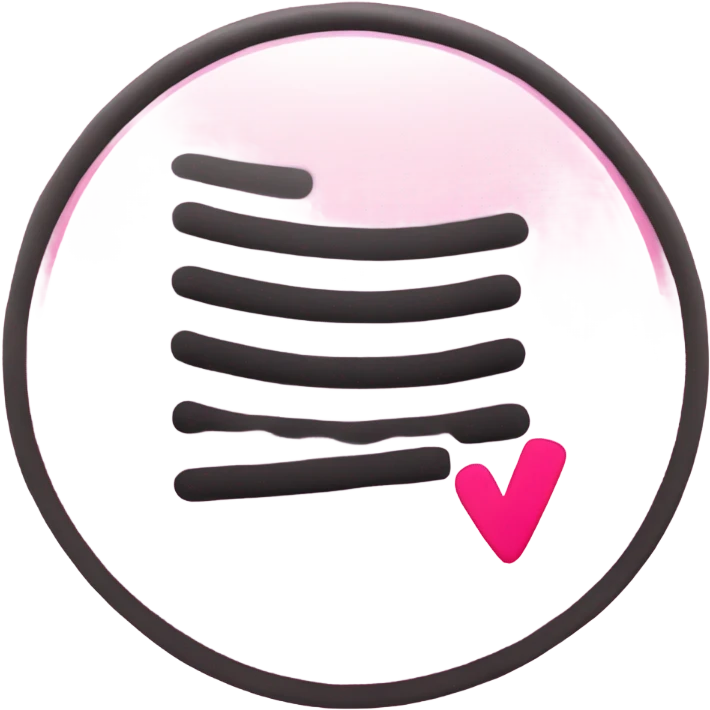pink checkmark for to do list  emoji