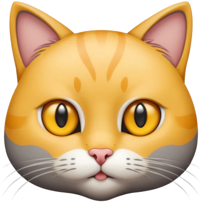 Un gato de color gris animado de cuerpo completo emoji