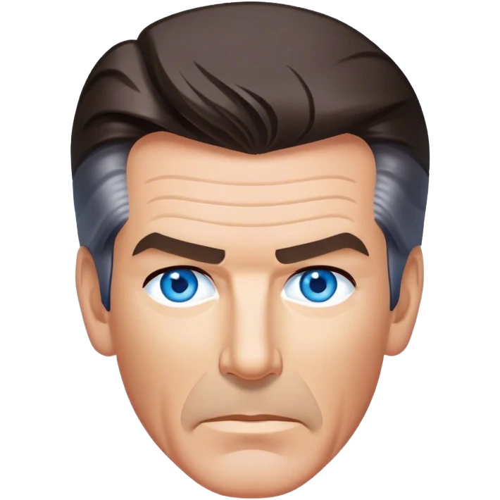 Pierce Brosnan with blue eyes emoji