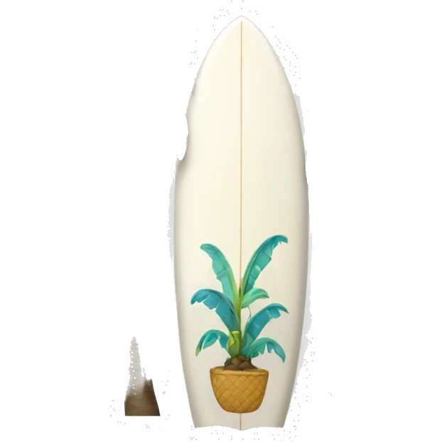 Surfboard with palms emoji
