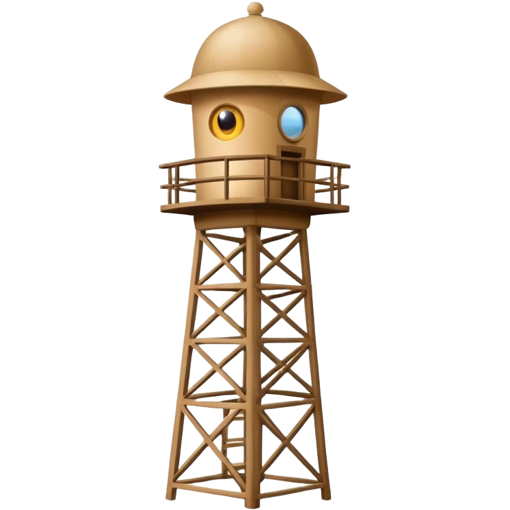 Man looking out of watchtower emoji