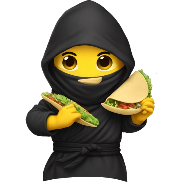 Ninja eating a taco emoji
