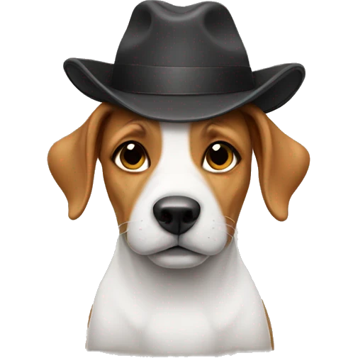 Dog wearing hat  emoji