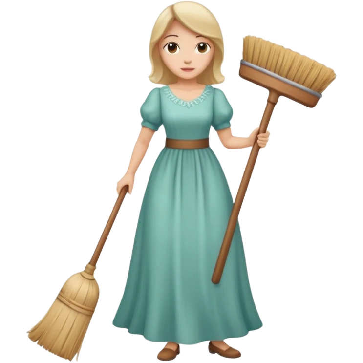 lady sweeping dust emoji