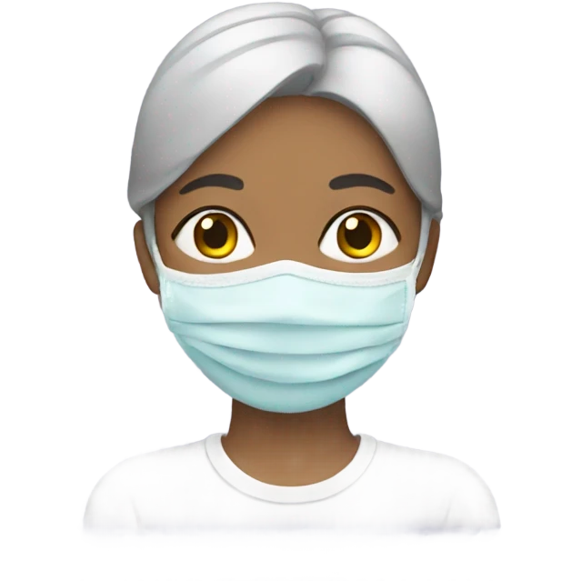 Lady with a facemask emoji