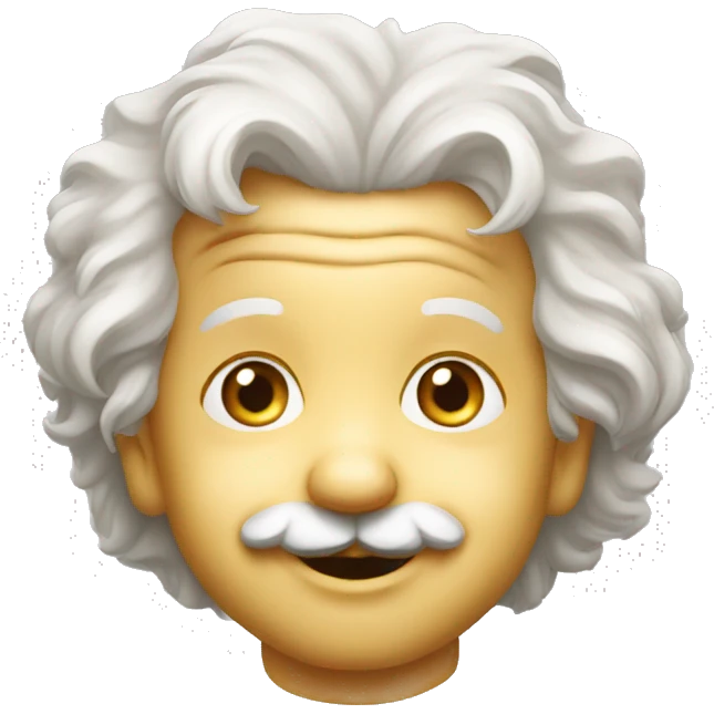 albert einstein happy golden baby face emoji
