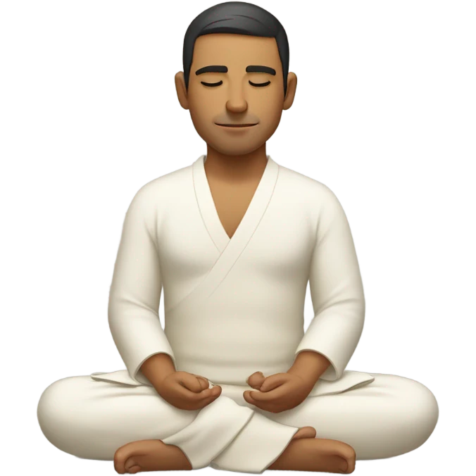  zen meditation position Latino dude emoji