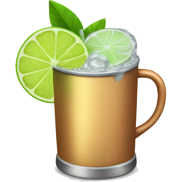 Lime drinking Moscow mule emoji